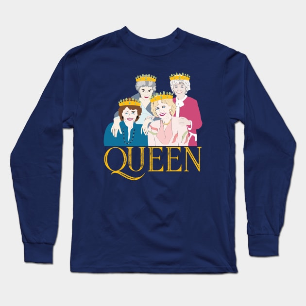 Golden Queen Long Sleeve T-Shirt by Leopards